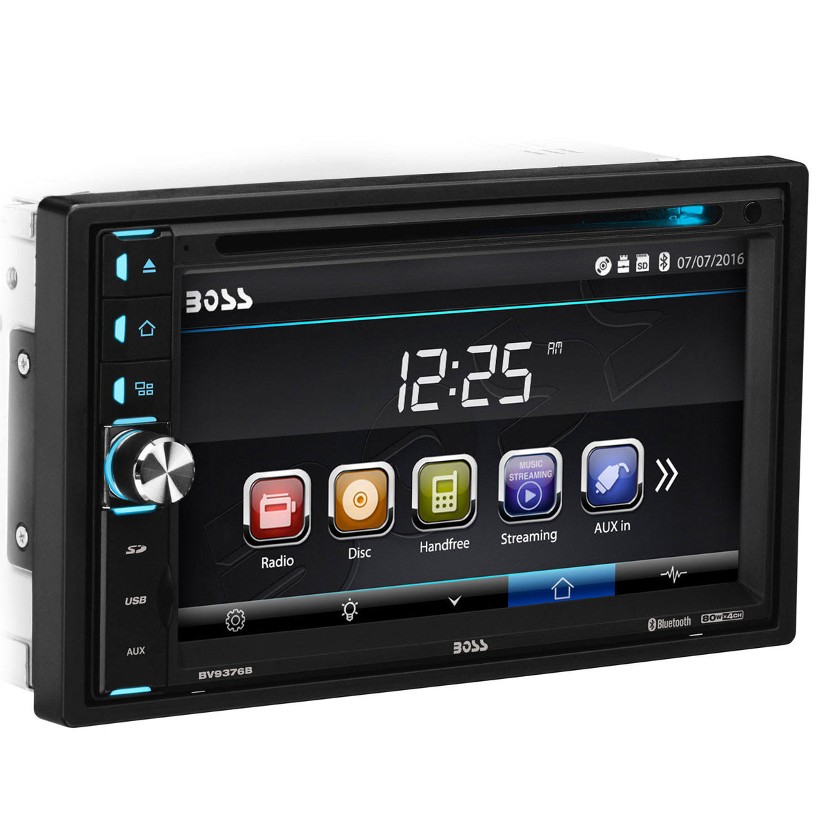 Double-DIN In-Dash DVD MP3 CD AM FM Receiver with Bluetooth R129