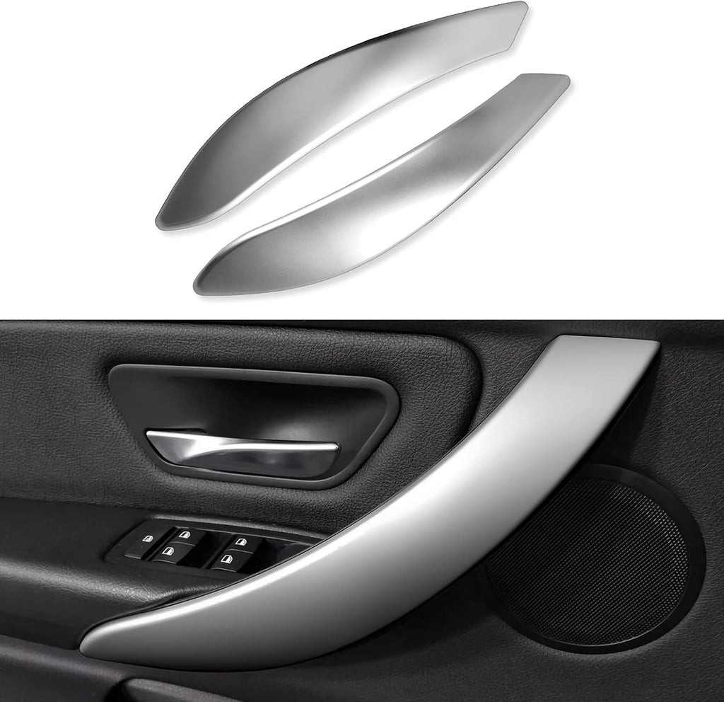 Car Multimedia Buttons Panel Cover Sticker Decals Molding Trim ABS Kit Silver Pack of 2 B673617