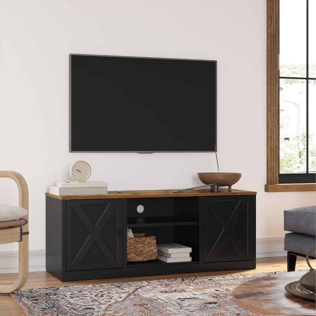 55 Inches TV Stand with Open Shelves and 2 Cabinets R575