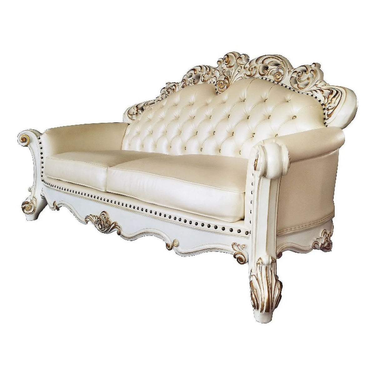 Champagne PU Sofa with 5 Pillows S454139