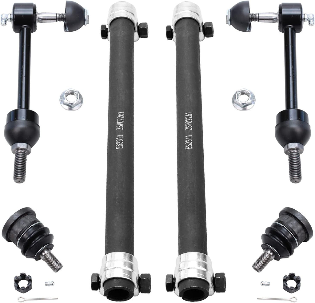 14PC Front Steering Idler Arm Pitman Arm Tie Rods Sway Bars Ball Joints R51459