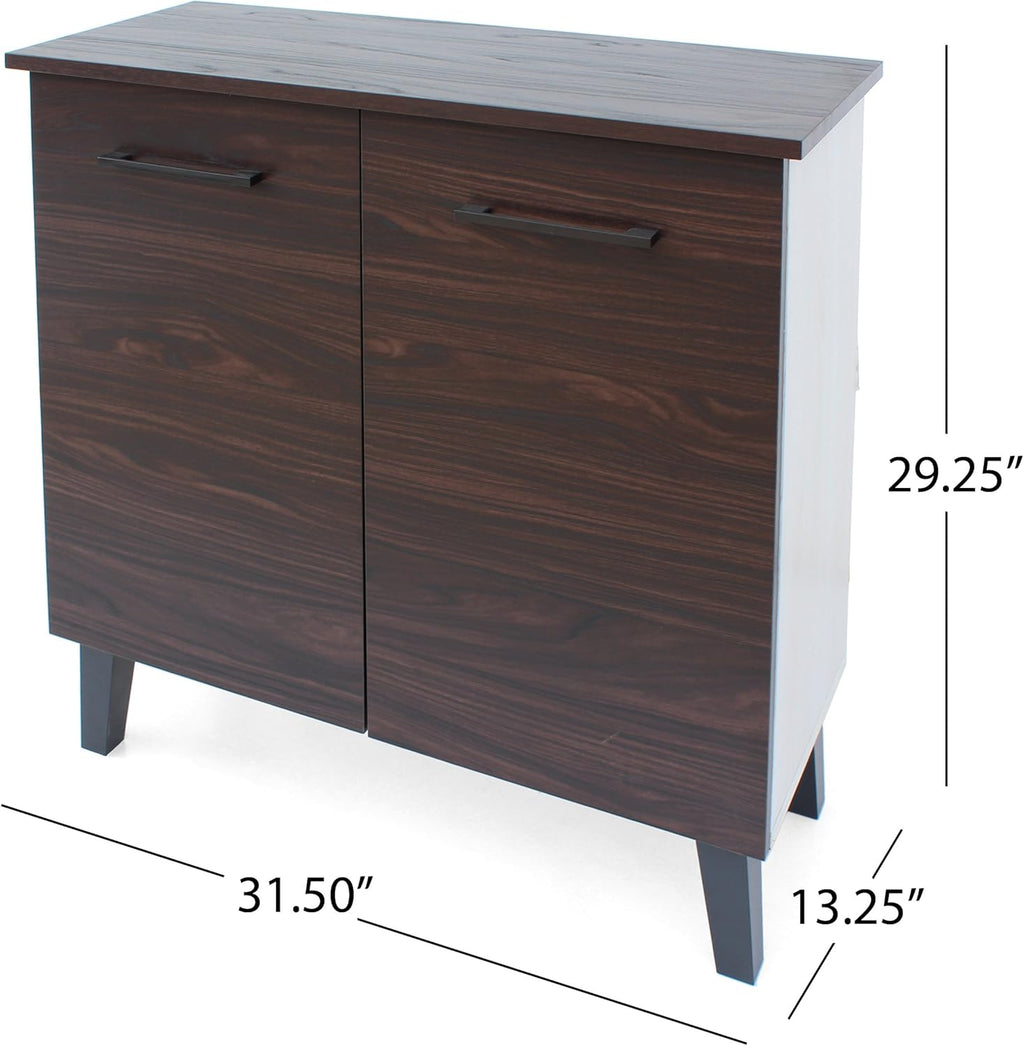 Modern 3-Shelf Faux Wood Cabinet N52601