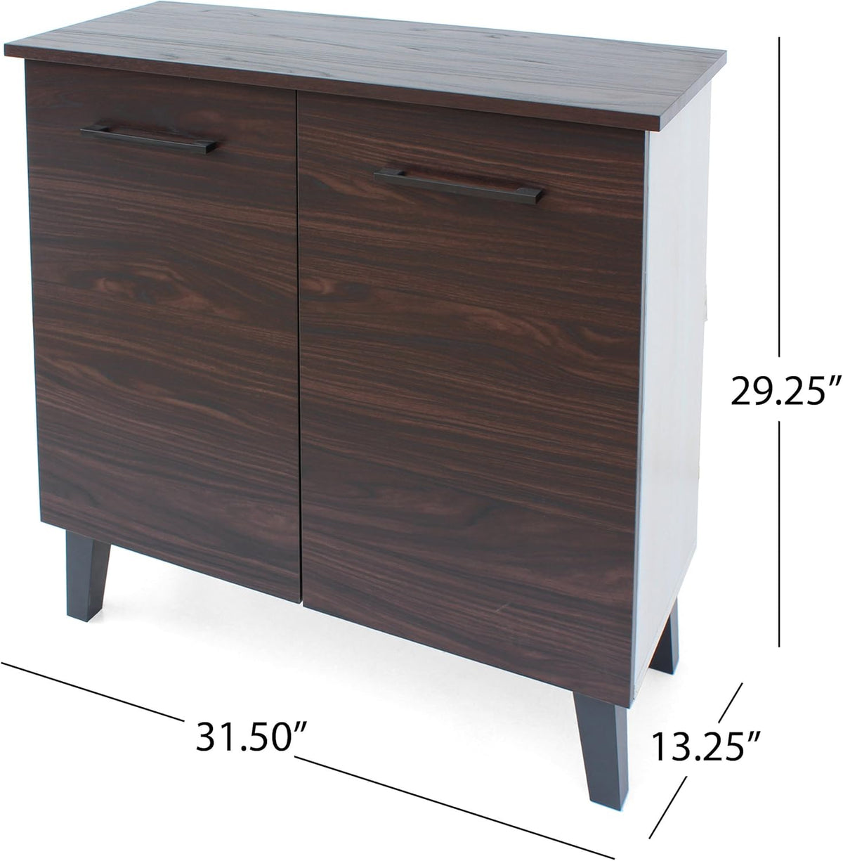 Modern 3-Shelf Faux Wood Cabinet N52601