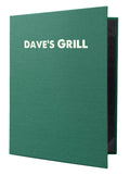 Casebound Menu, 4.25 x 11, Green O110266