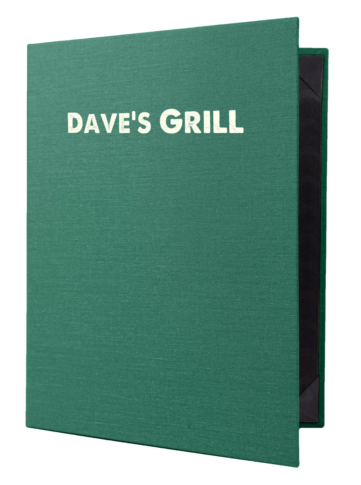Casebound Menu, 4.25 x 11, Green O110266