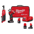 12V Lithium-Ion Brushless Cordless 3/8 in. Impact Wrench Kit & 3/8 in. Ratchet J705