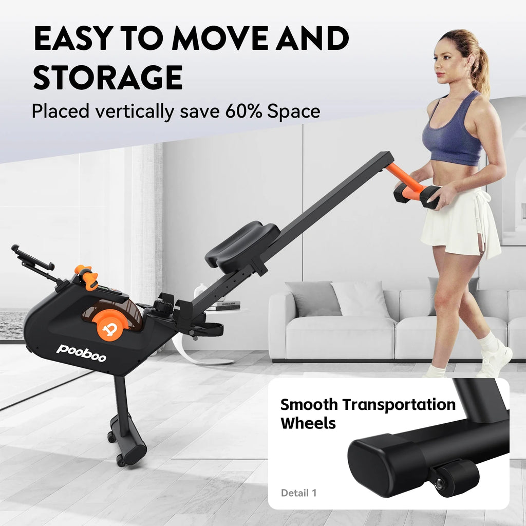 Foldable Magnetic Rowing Machine with 8 Level Resistance A4183
