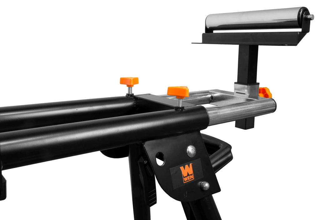 Collapsible Rolling Miter Saw Stand with 3 Onboard Outlets Z912