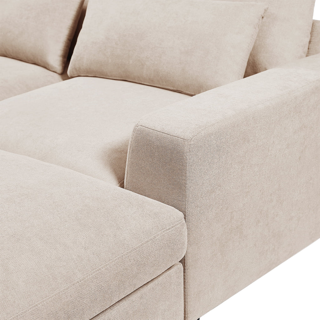 Beige 5 Seat L-Shape Sectional Sofa K699749