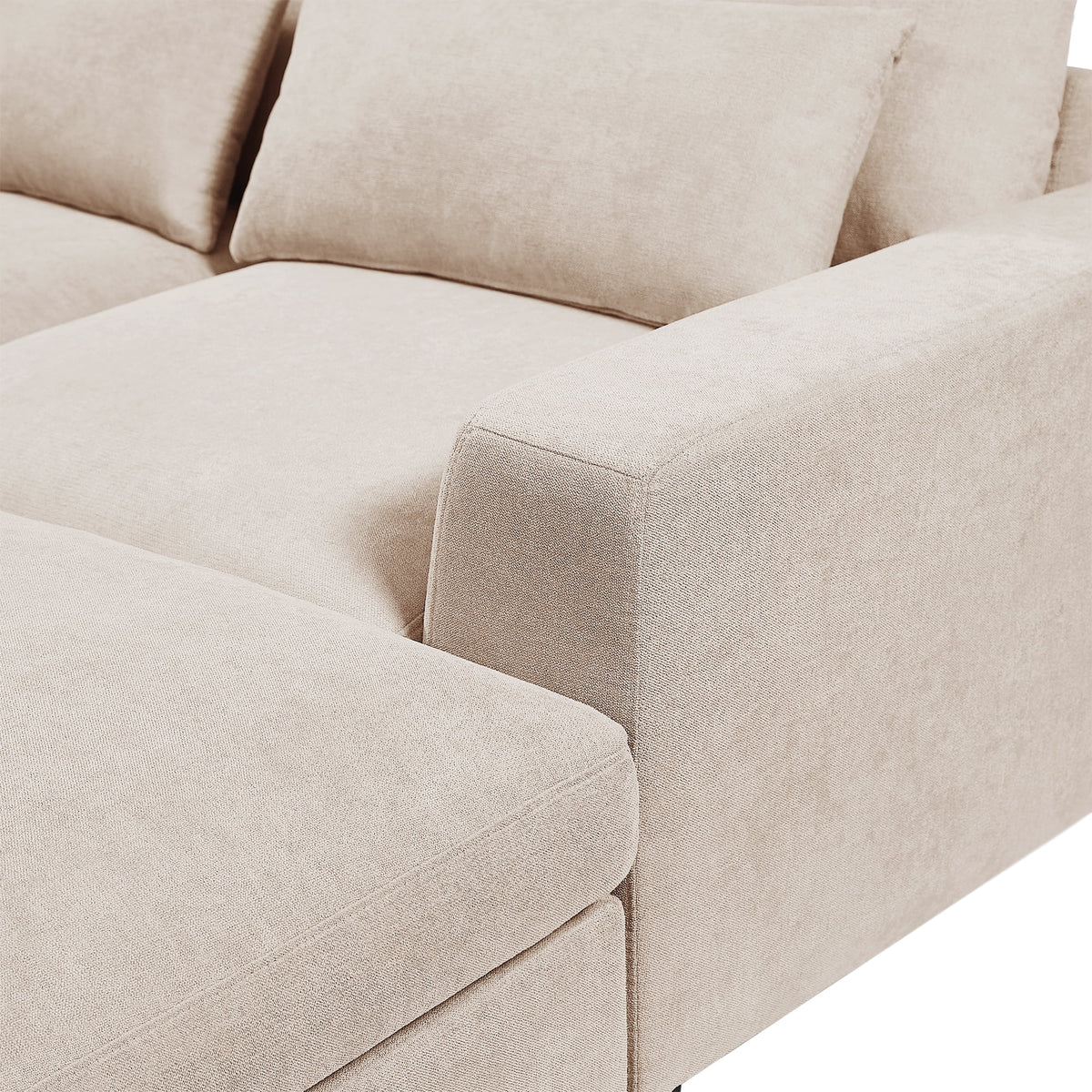 Beige 5 Seat L-Shape Sectional Sofa K699749