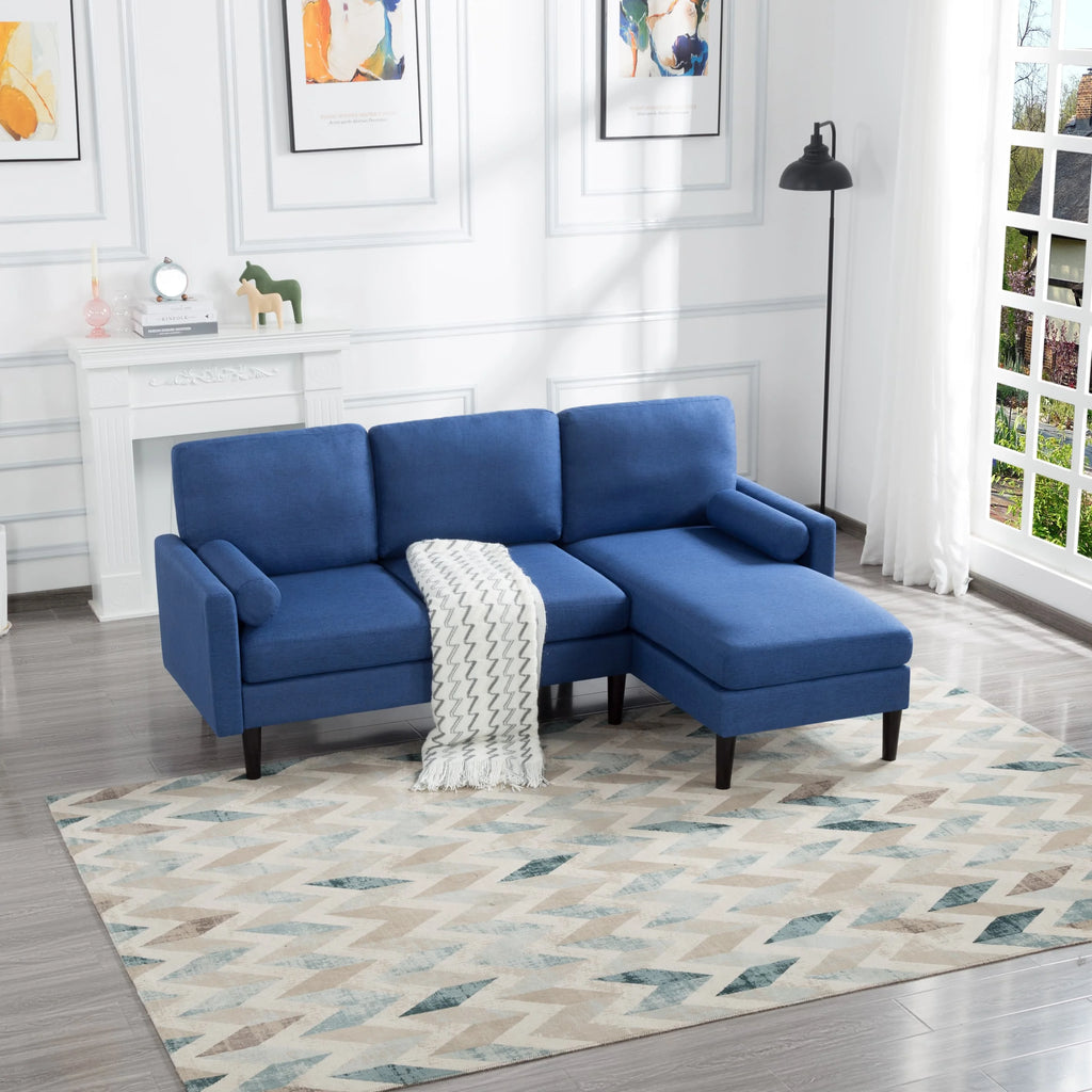 72 inch L-Shape Reversible Sectional Sofa with Two Pillows B9204