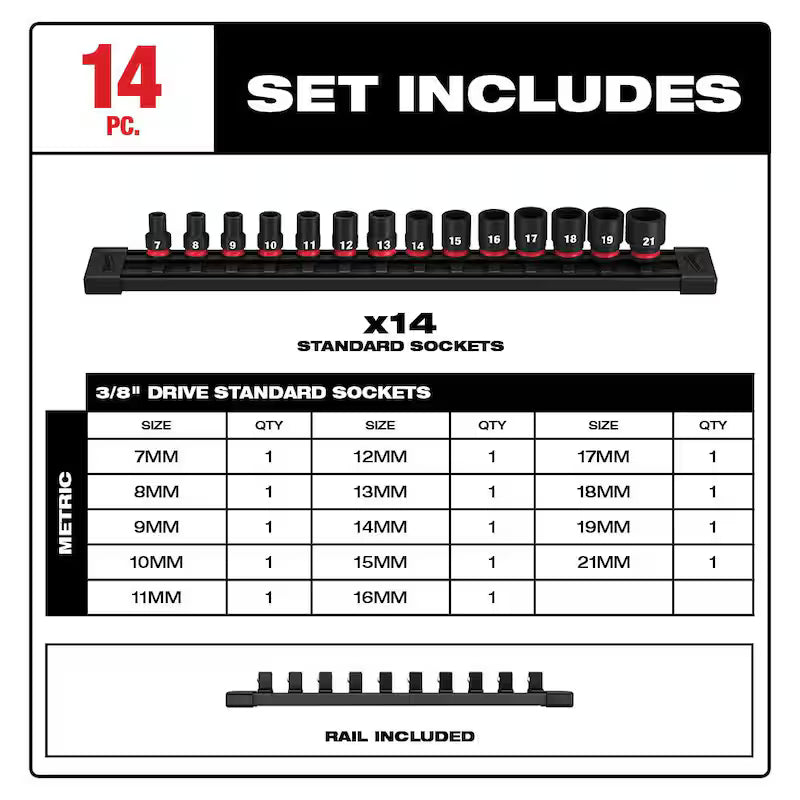 Cordless 3/8 in. Impact Wrench with Socket Set (14-Piece) K3717