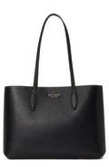 Black Large Leather Tote V450