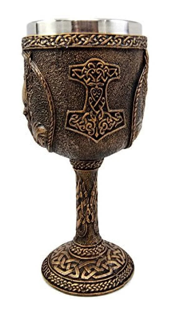 7oz Resin Wine Goblet Chalice With Stainless Steel Liner L477