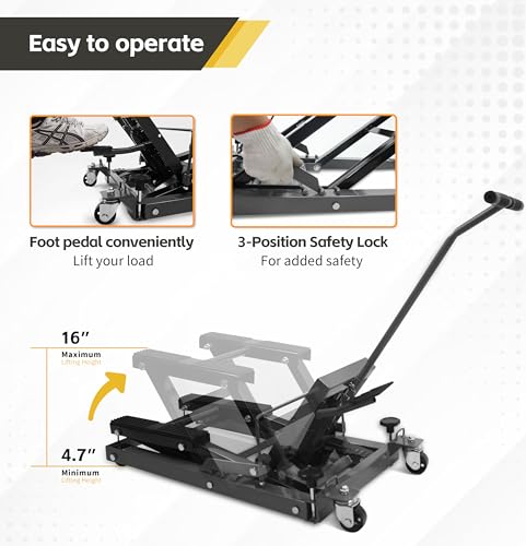 1500 lbs Capacity Portable Motorcycle Lift Table O218