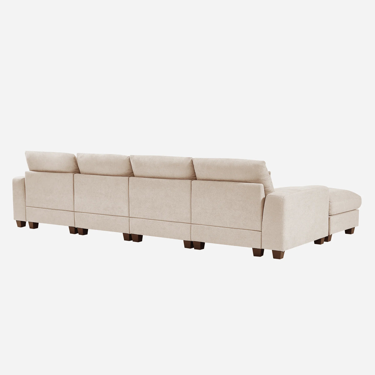 Beige 5 Seat L-Shape Sectional Sofa K699749