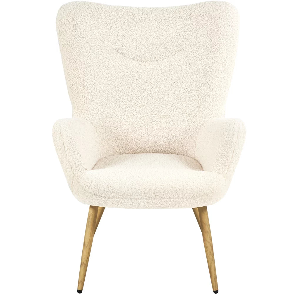 Boucle Wingback Accent Chair Y1212