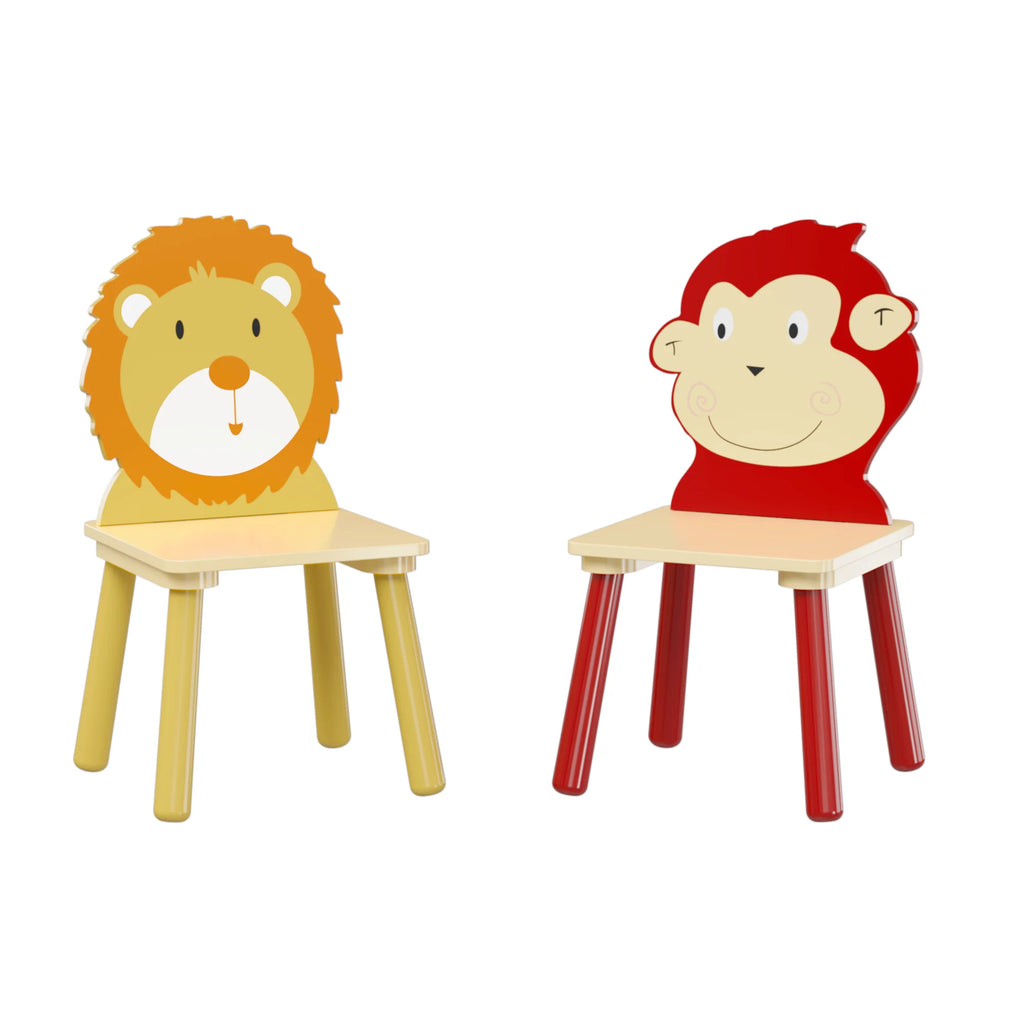 Kids Table and 2 Chairs Set, 3 Pieces Wooden Activity Play Table Set W4970