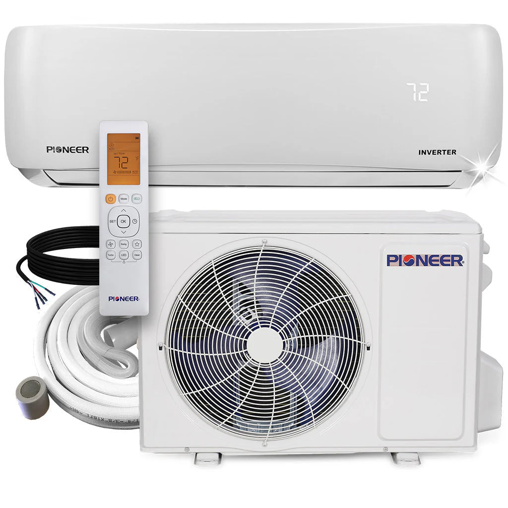 9000 BTU 230V Ductless Mini-Split Inverter Air Conditioner Heat Pump System N2864
