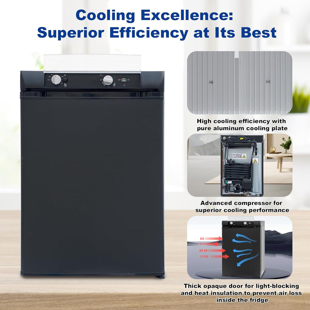 Black 2.1 Cu.ft 3 Way Propane Refrigerator M867115