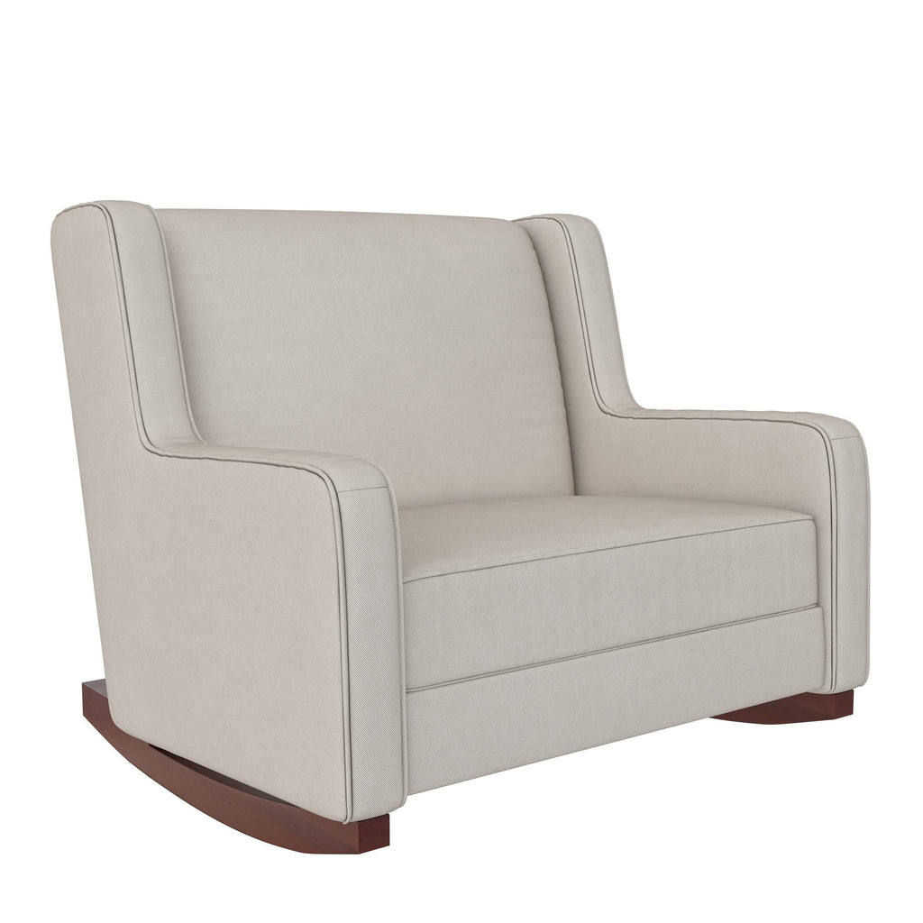 Beige Microfiber Double Rocker Chair M891761
