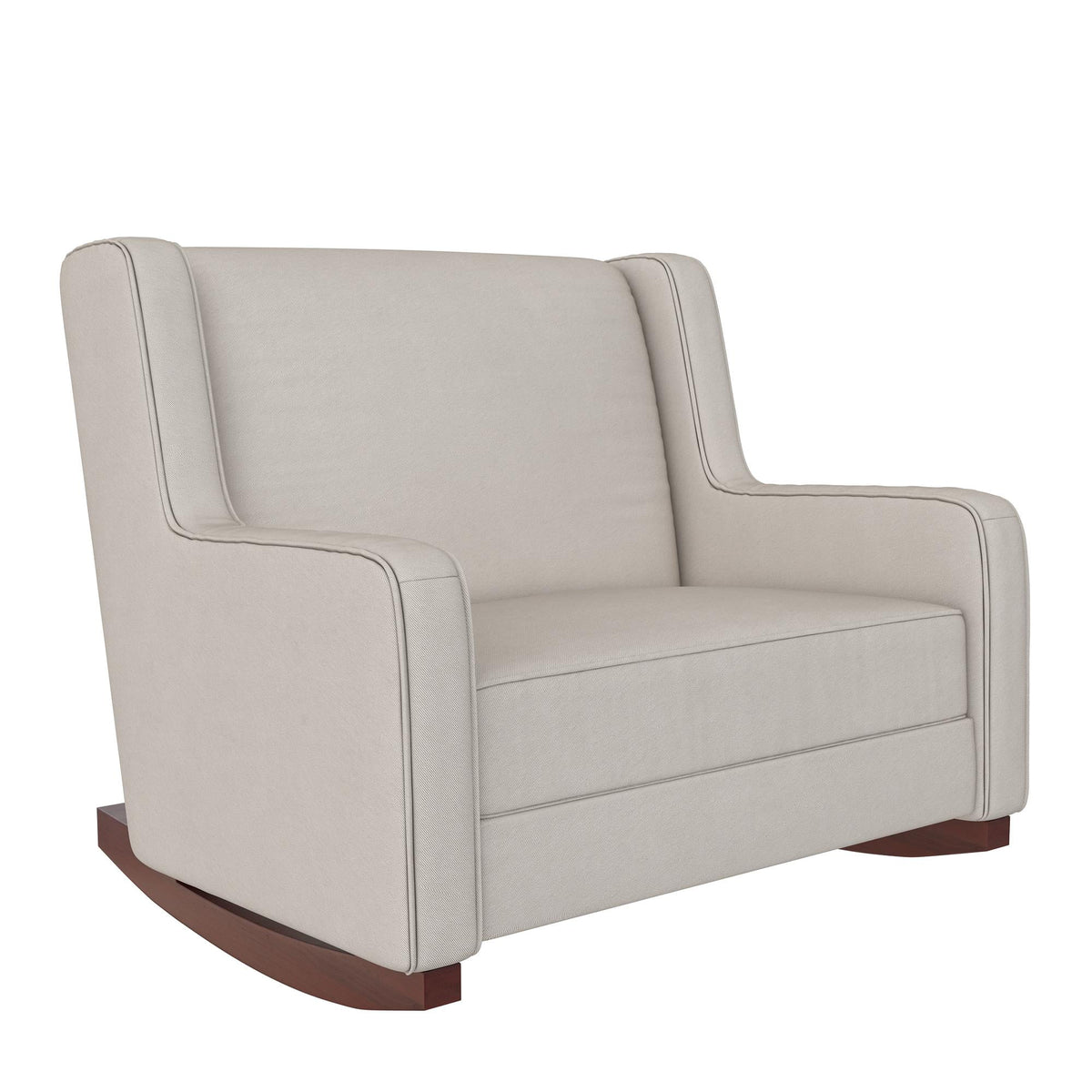 Beige Microfiber Double Rocker Chair M891761
