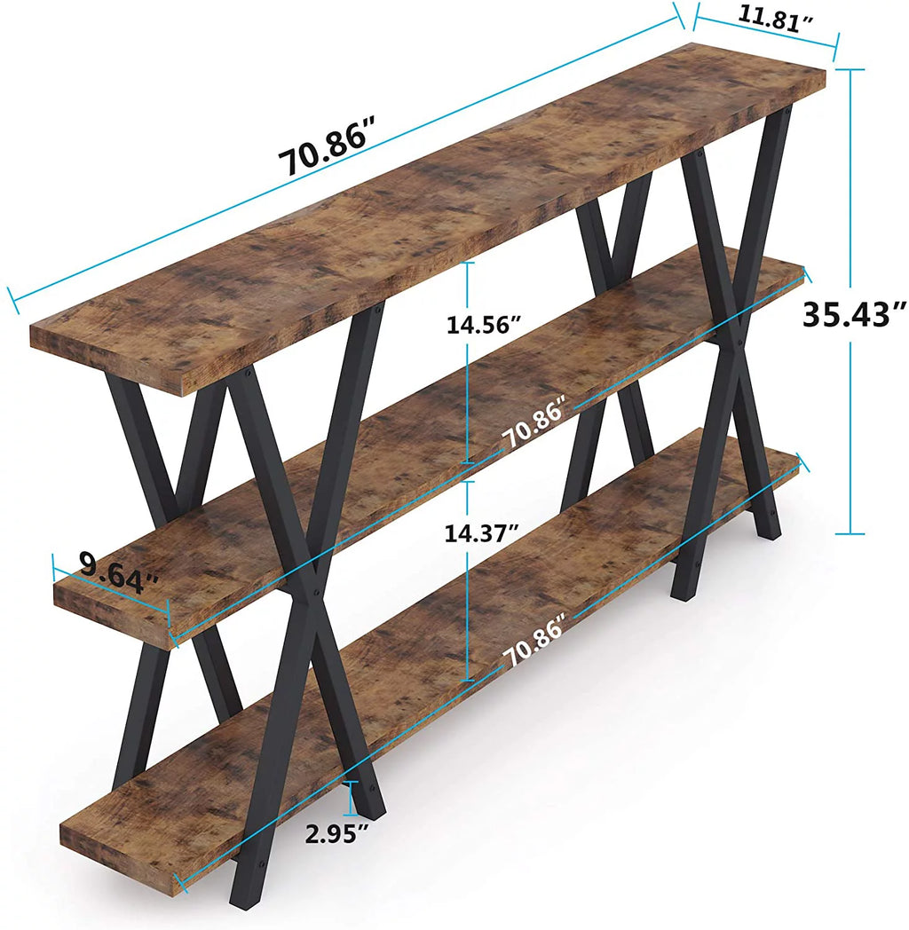 Narrow Long Sofa Table with Storage 70.8 Inch P3530
