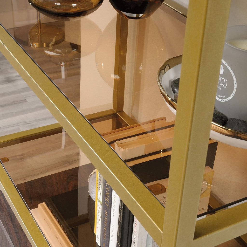 Bookcase with Doors, Rich Walnut Finish A7707