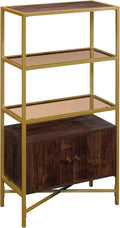 Bookcase with Doors, Rich Walnut Finish A7707