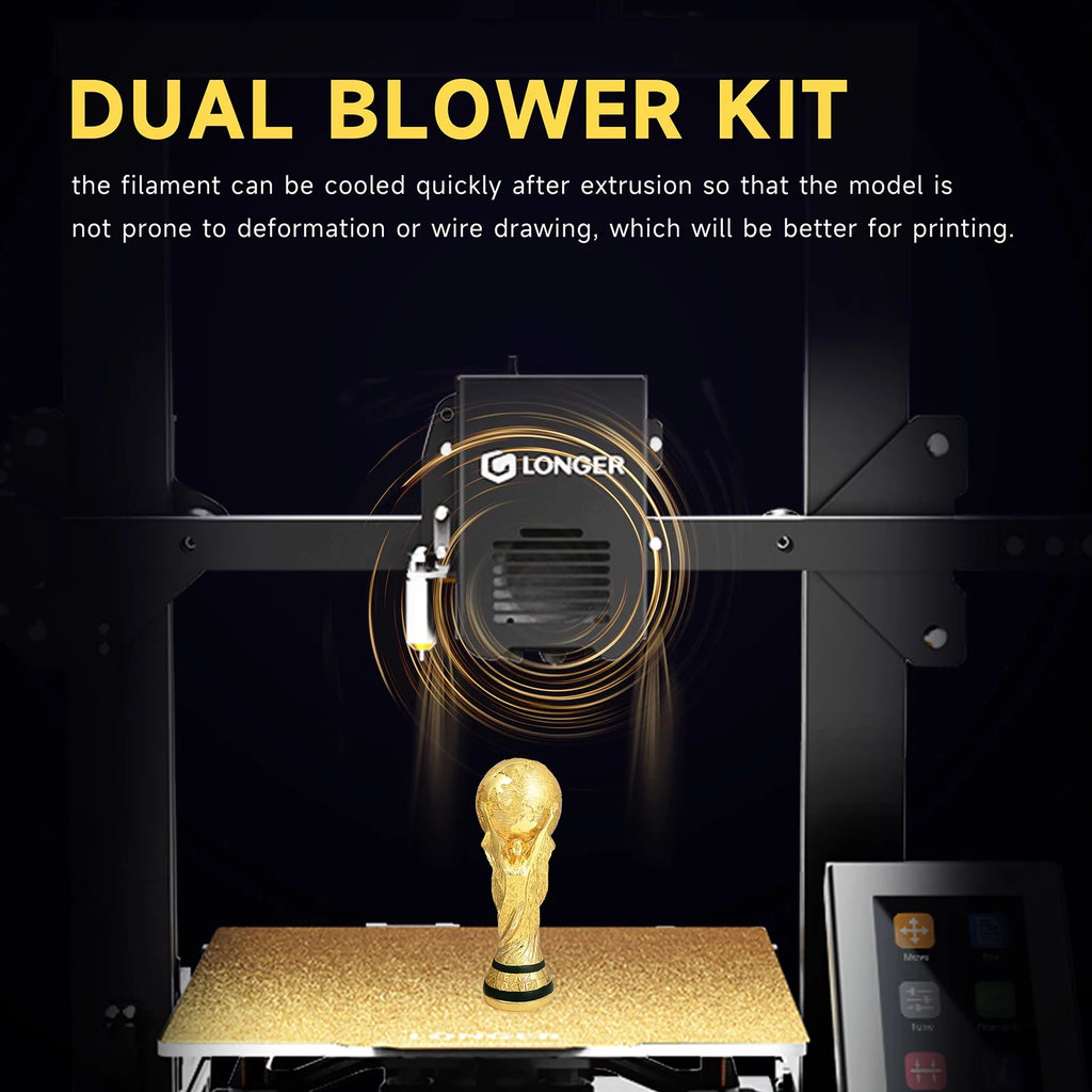 FDM 3D Printer with Dual-gear Extruder PEI Magnetic Platform Auto-Leveling D54014
