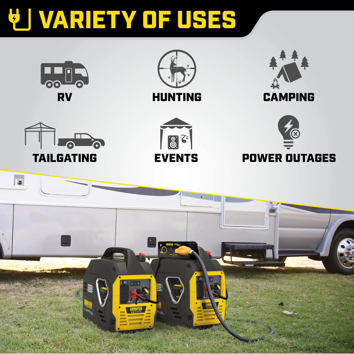 2000 Watt Dual Fuel Inverter Generator C942