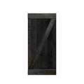 Charcoal Black 1-Panel Stained Pine Wood Single Barn Door Z4683