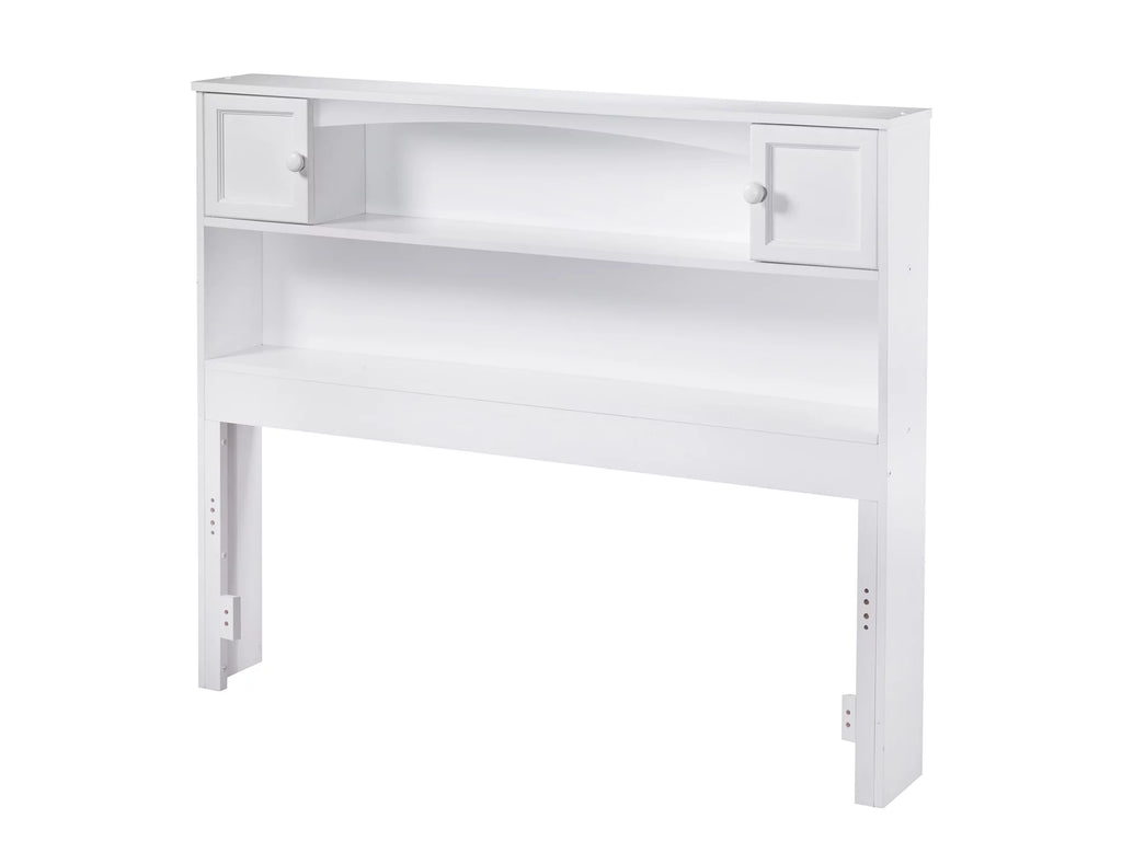 White Full Bookcase Headboard R1553