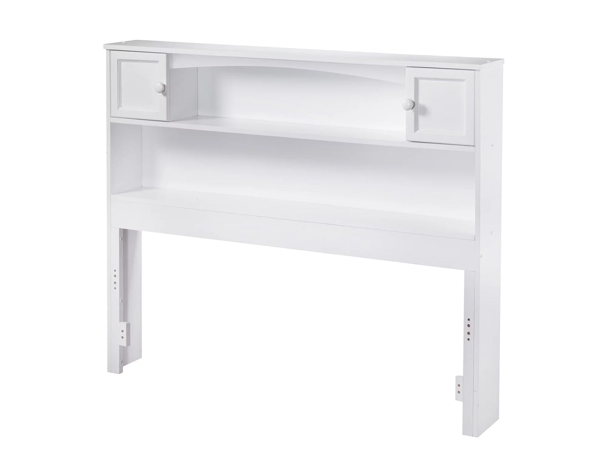 White Full Bookcase Headboard R1553