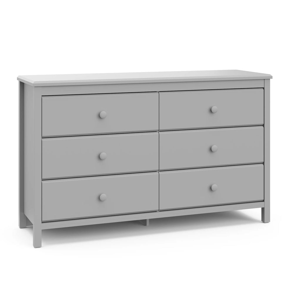 White 6 Drawer Double Dresser C59066