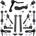 14PC Front Steering Idler Arm Pitman Arm Tie Rods Sway Bars Ball Joints R51459