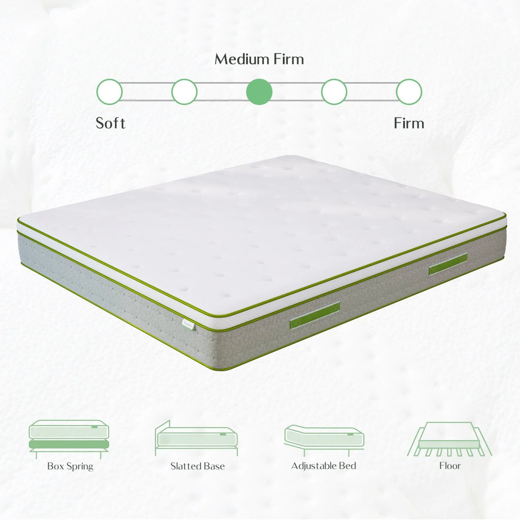 Queen Size Gel Memory Foam Hybrid Mattress O645
