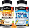 Omega 3 Fish Oil Softgels Plus Turmeric Curcumin with Black Pepper Extract O745