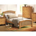 Twin Slat Bed with Headboard in Maple R2412