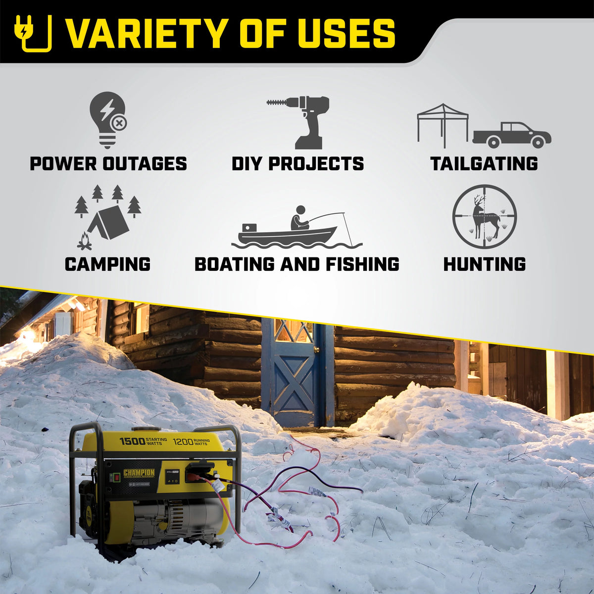1500/1200 Watt Portable Generator K4944
