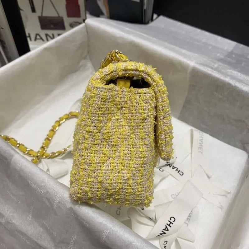 Yellow Tweed Bag H751