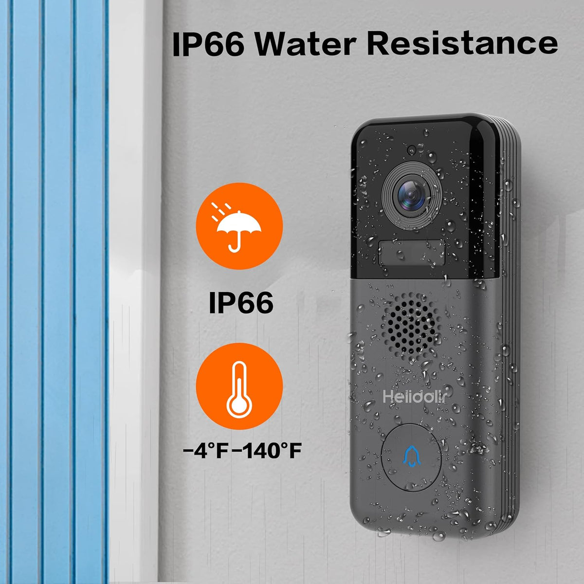 2K Wireless Video Doorbell Camera with 2-Way Audio Motion Detection Night Vision V2383