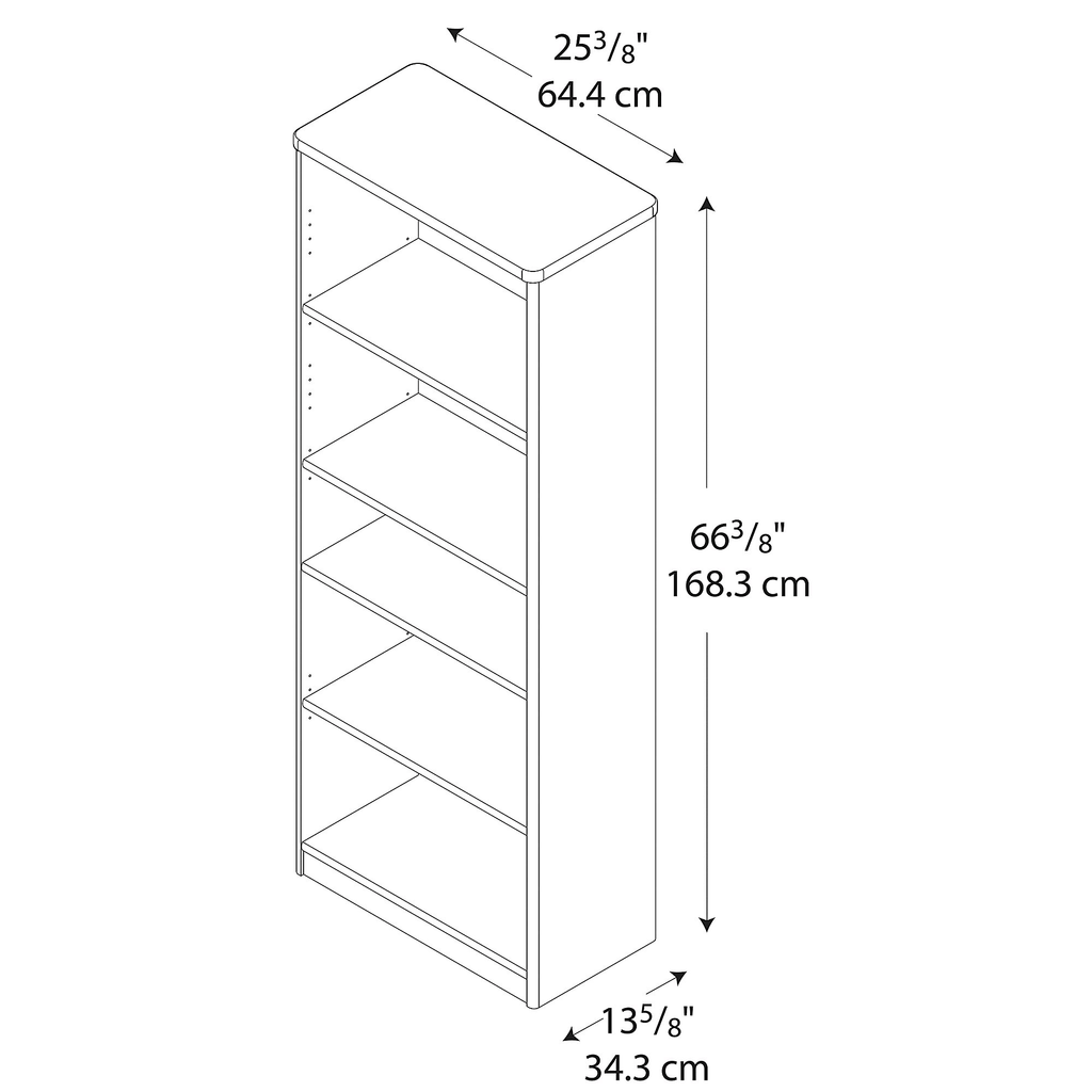 5-Shelf Bookcase O839