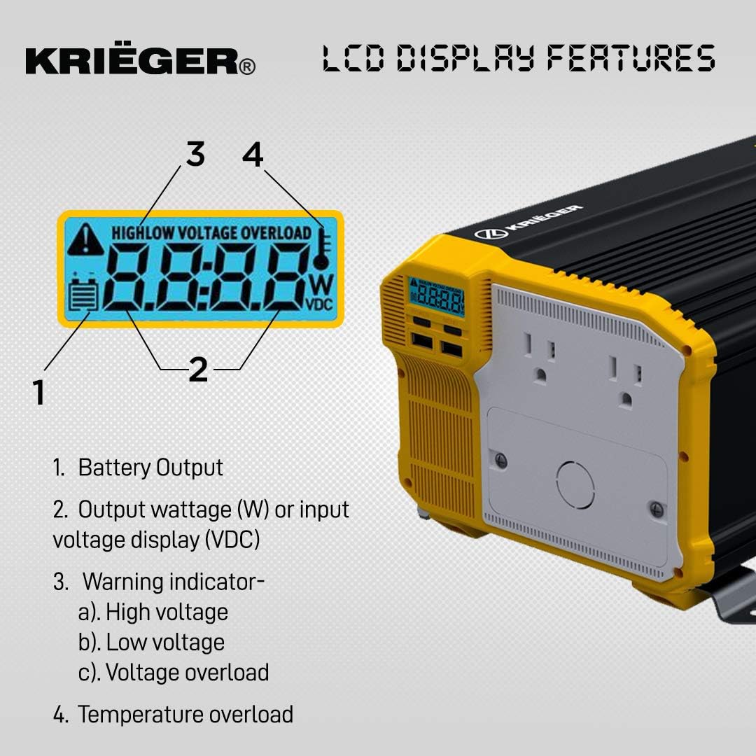 3000 Watts 12V to 110V Modified Sine Wave Power Inverter U798