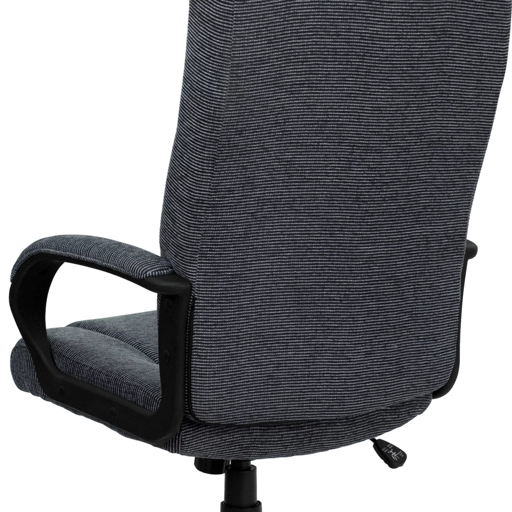 Gray Fabric Executive Swivel Office Chair with Arms V81045