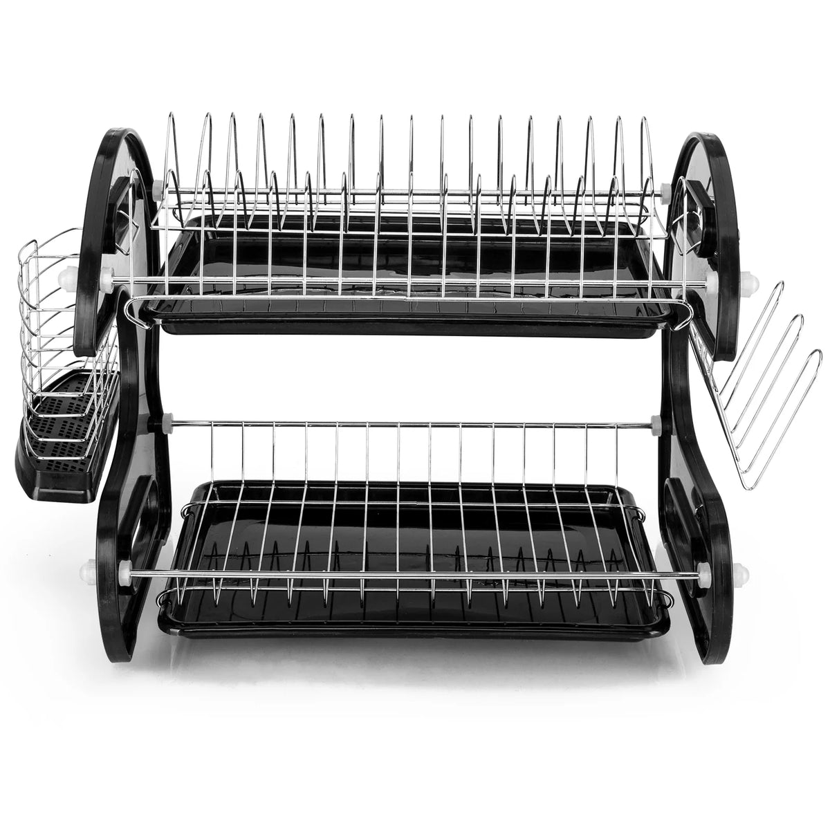 Black 2-Tier Plastic Dish Drainer E397681