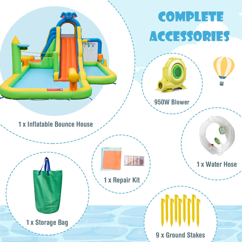 Inflatable Water Slide with Splash Pool Climbing Wall Z34549