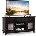 Grey Wood TV Stand with 3 Drawers V1399