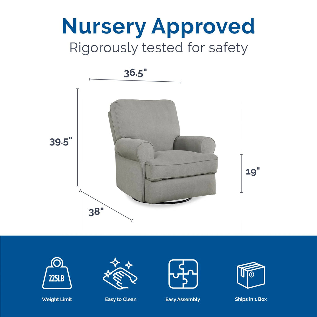 Gray Swivel Glider Recliner Chair E171041