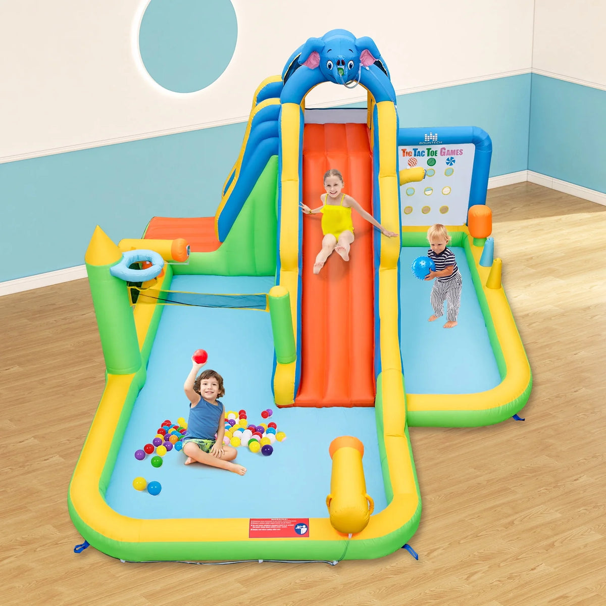 Inflatable Water Slide with Splash Pool Climbing Wall Z34549